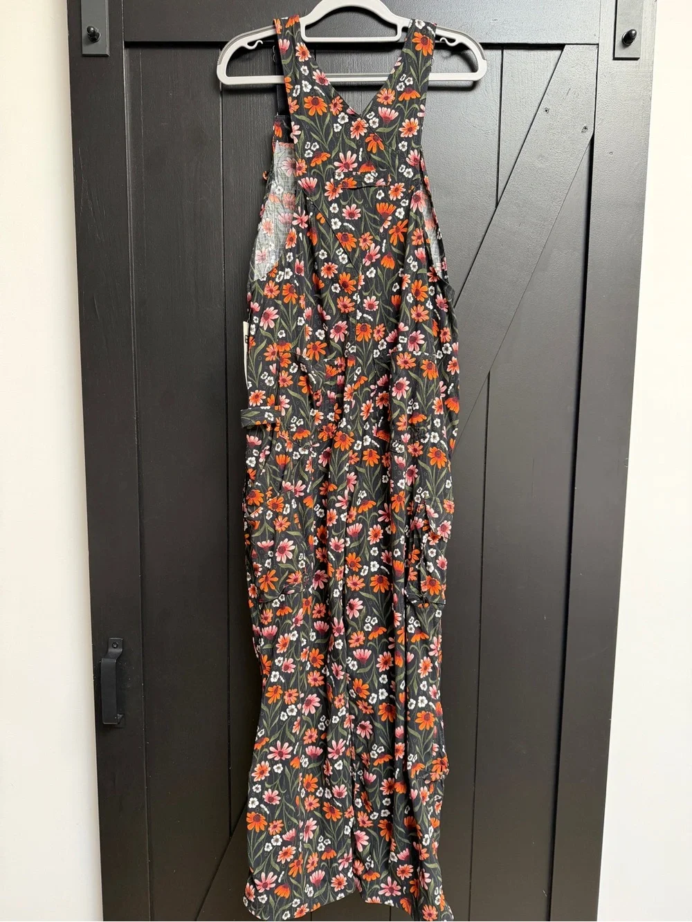 NWT Duluth Women's Heirloom Gardening Bib Overalls in Black Coneflower Small 29” - Picture 9 of 16